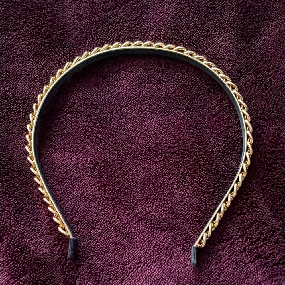 Talbots Elegant Gold metal Headband, new